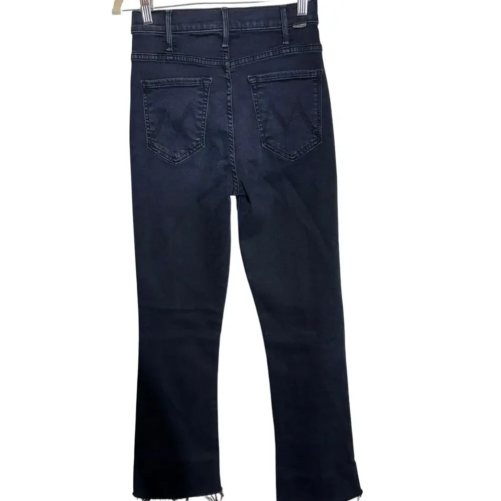 Mother The Hustler Frayed High Waist Ankle Flare Jeans, Women's Size 26